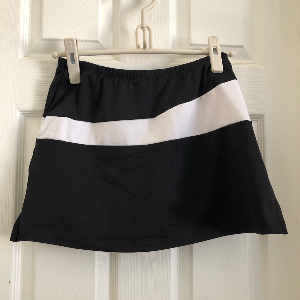 Black and White Tennis Skort